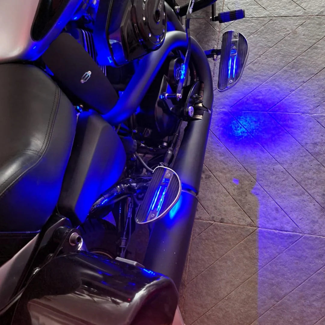 Pillion Footboard (Mini) - Chrome Detail (with LED) Edition