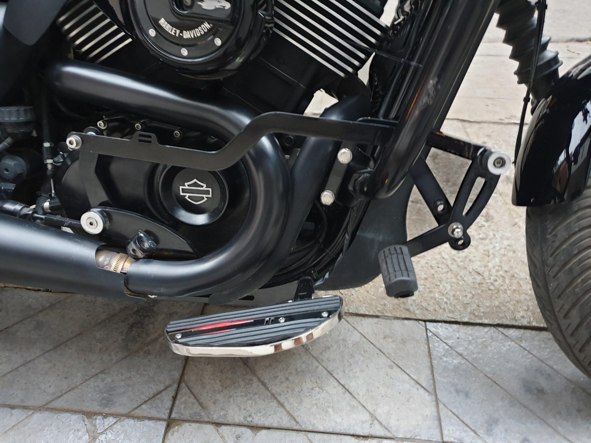 Rider Footboards( For Forward Foot Controls)- Chrome Detail( with LED) Edition