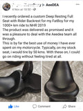 Custom 1200 – Full Seat Optional Rider Backrest