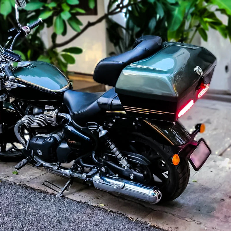 Super Meteor 650 top touring box with backrest India