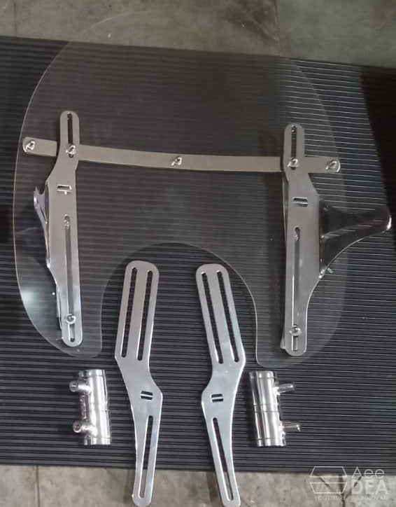 Pro Ride Low Windshield Low Rider – Fully Adjustable Windshield – Split Tall Type