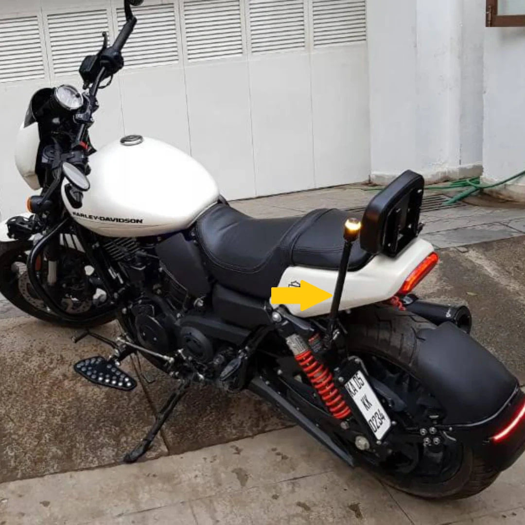 LED motorcycle flagpole for touring and long distance rides