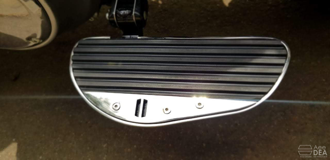 Rider Footboards(For Forward Foot Controls)- Chrome Edition