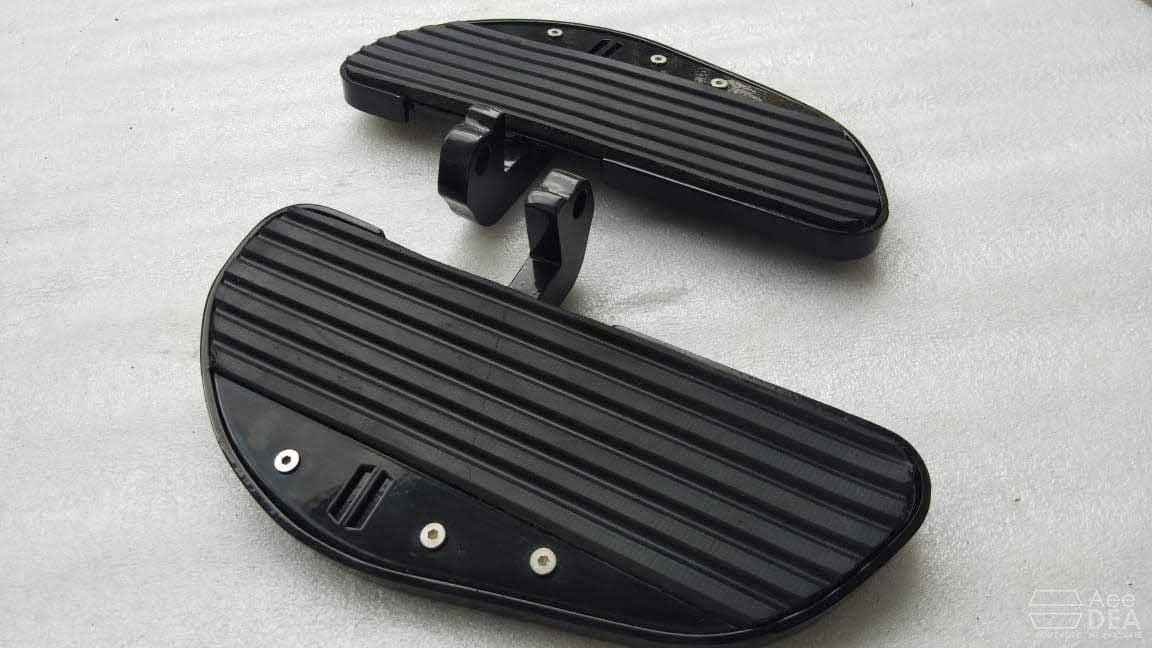 Rider Footboards( For Forward Foot Controls)- Chrome Detail( with LED) Edition