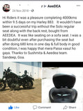 Custom 1200 – Full Seat Optional Rider Backrest