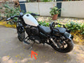Aluminium motorcycle side stand boot with stainless steel base plate