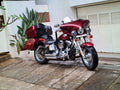 Side profile of Harley Fat Boy rider backrest by AeeDEA