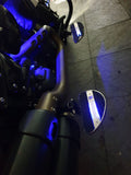 Rider Footboards( For Forward Foot Controls)- Chrome Detail( with LED) Edition