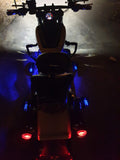 Rider Footboards( For Forward Foot Controls)- Chrome Detail( with LED) Edition