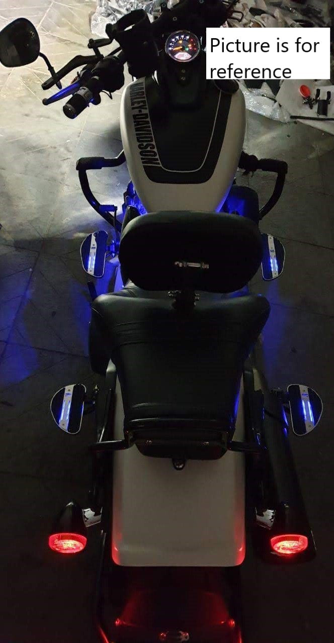 Rider Footboards( For Forward Foot Controls)- Chrome Detail( with LED) Edition