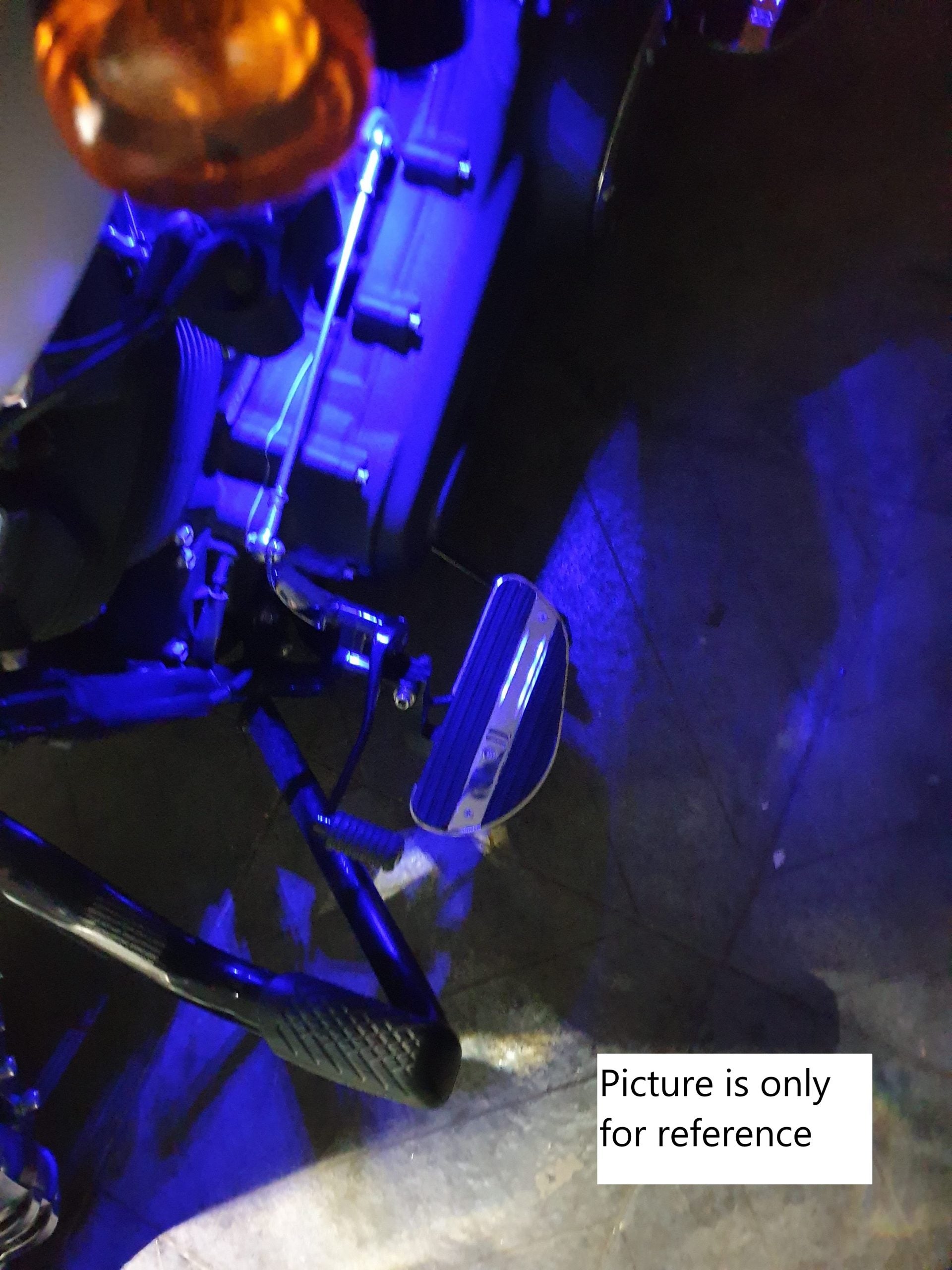 Rider Footboards( For Forward Foot Controls)- Chrome Detail( with LED) Edition