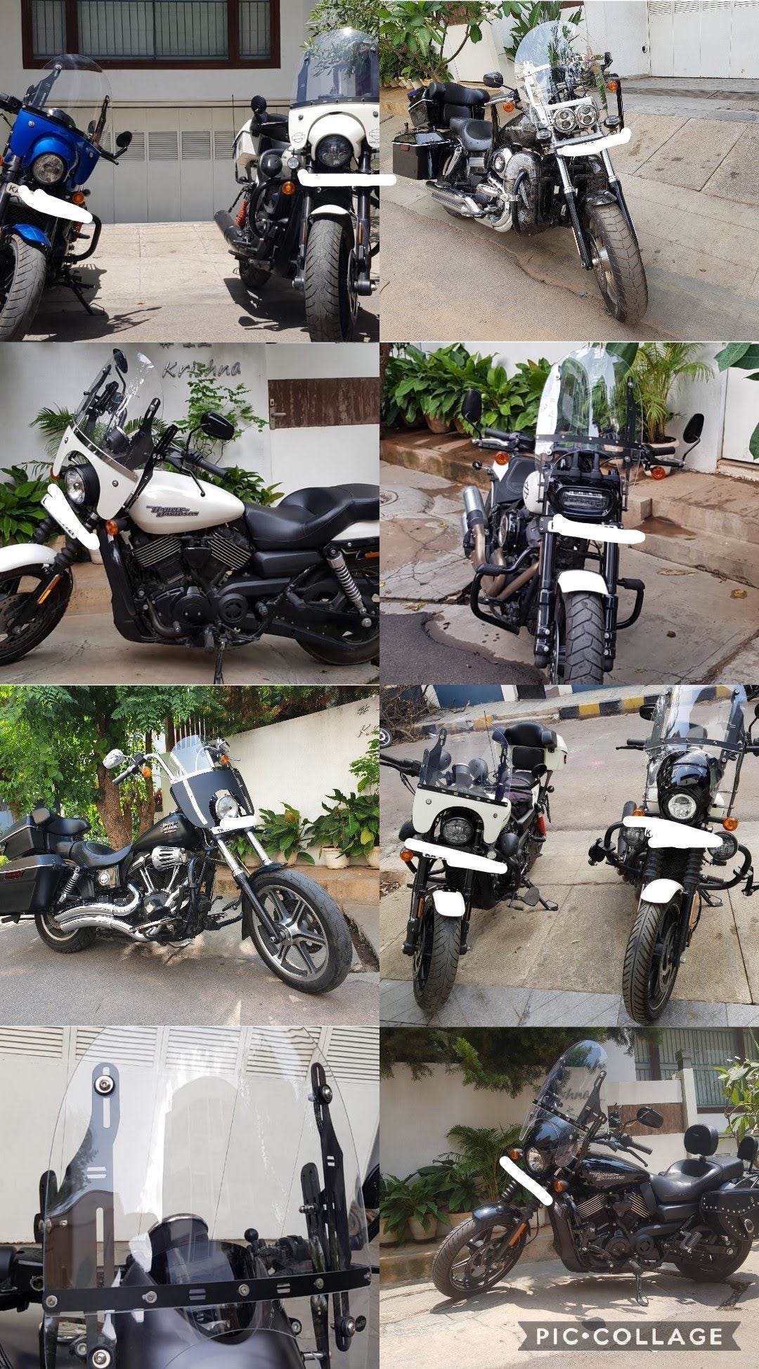 Wind protection screen for Harley Sportster 48
