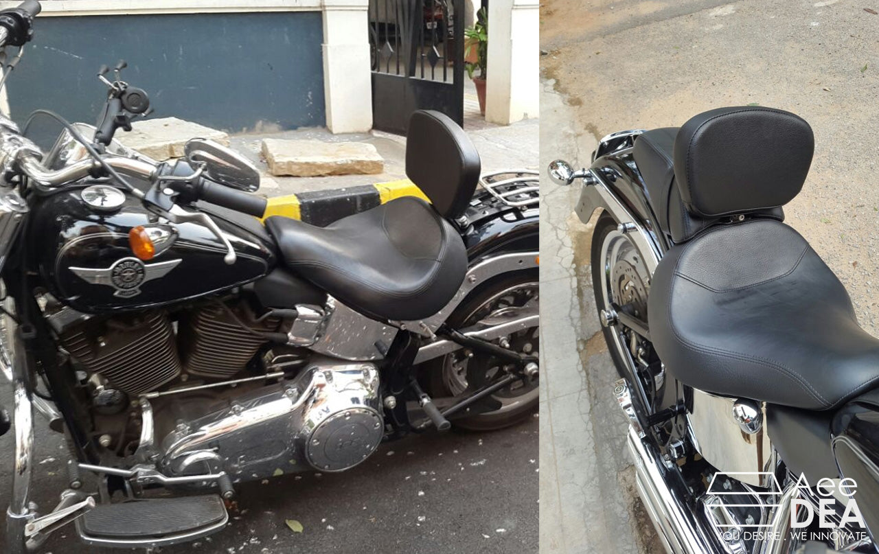 Long-distance touring rider backrest for Harley Fat Boy