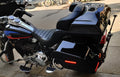 Low Rider Side Panniers 2020 mounted on Harley Davidson motorcycle