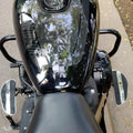 Motorcycle touring footboards with integrated LED lighting