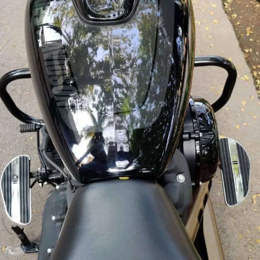 Motorcycle touring footboards with integrated LED lighting