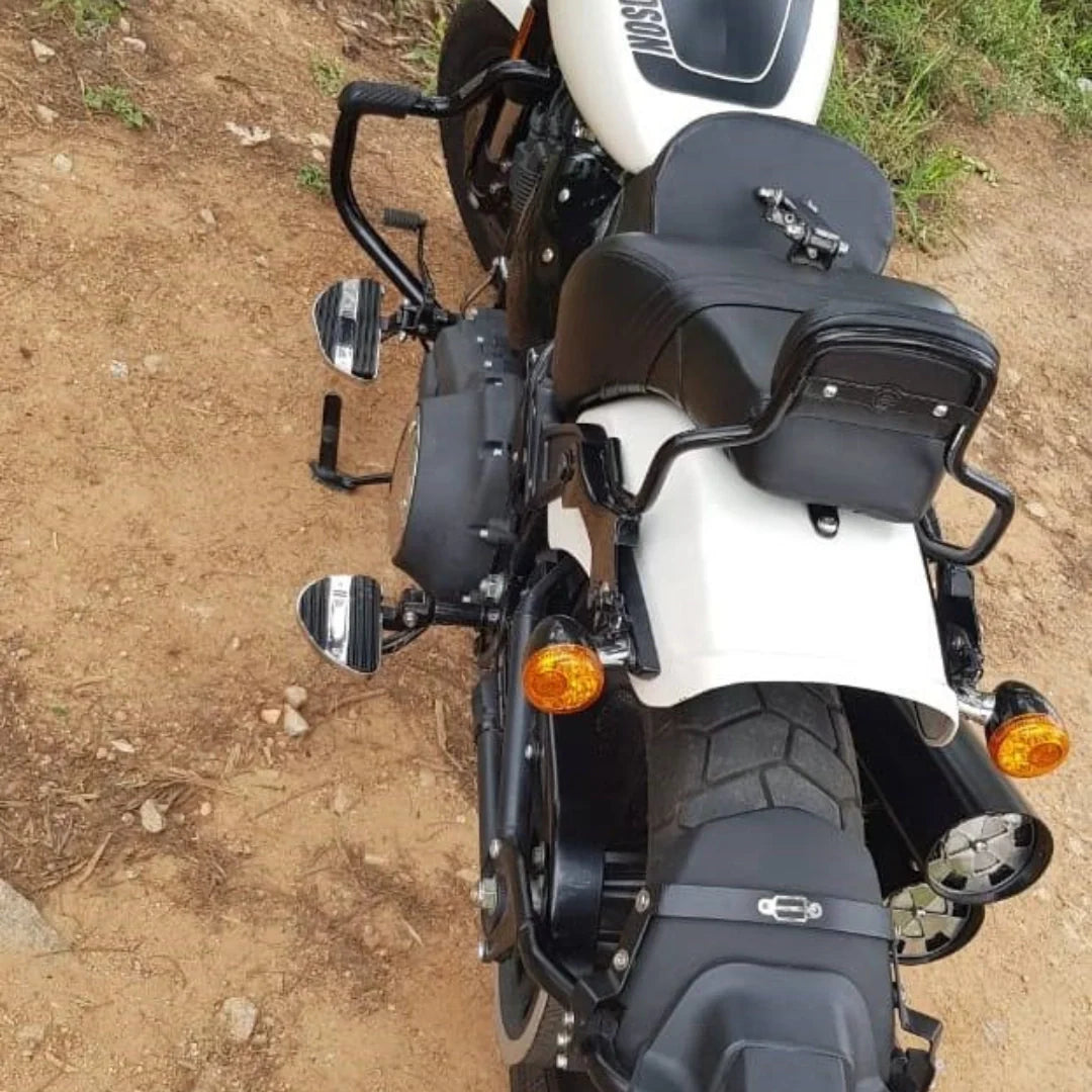 Motorcycle rider footboards upgrade for Harley Street 750