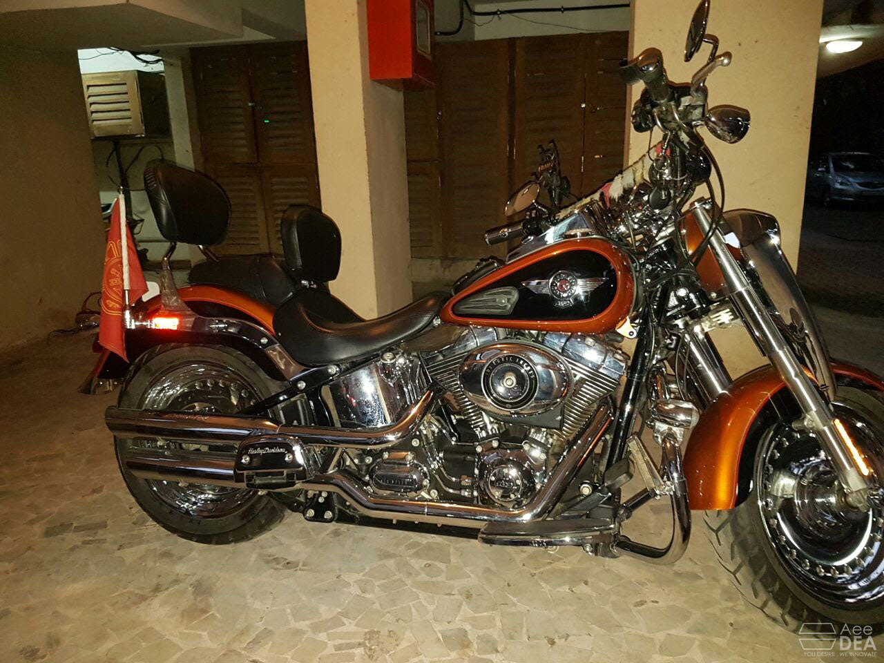 Rider Yoga Backrest designed for Harley Fat Boy 2018
