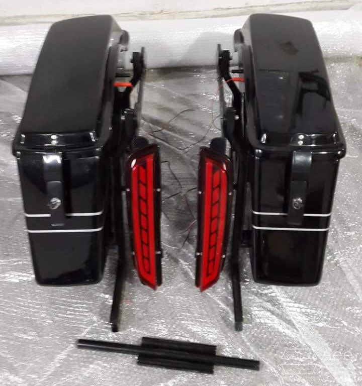 Harley Davidson Sportster 48 touring cruiser panniers by AeeDEA