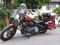 Rear view of Street Bob 2018 touring top box with backrest