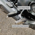 Close-up view of Harley Street Rod Brake Pedal Extender