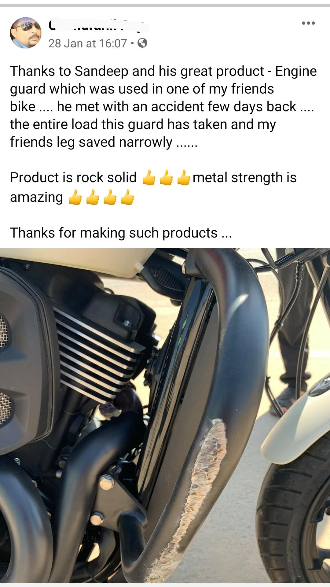 Roadster 1200 – Moustache Type Engine Guard/ Crash Guard